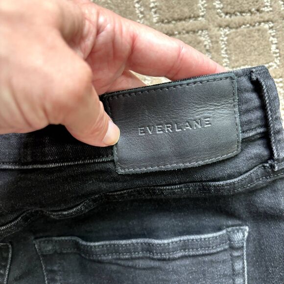Everlane High Rise Skinny Jeans Womens 31 Denim Black Stretch Ankle Basic Casual - Picture 6 of 10